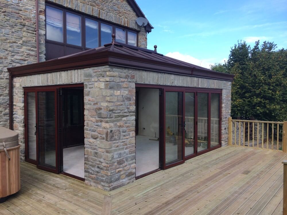sliding and bi folding patio doors in extension